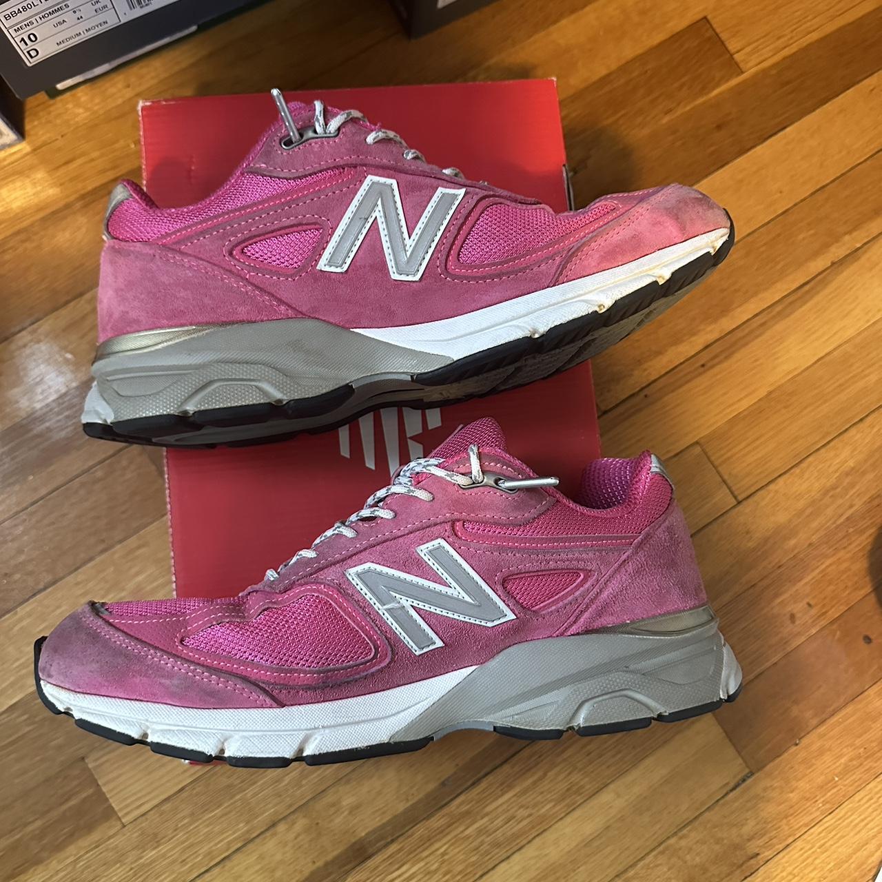 New Balance Men's Pink Trainers Depop