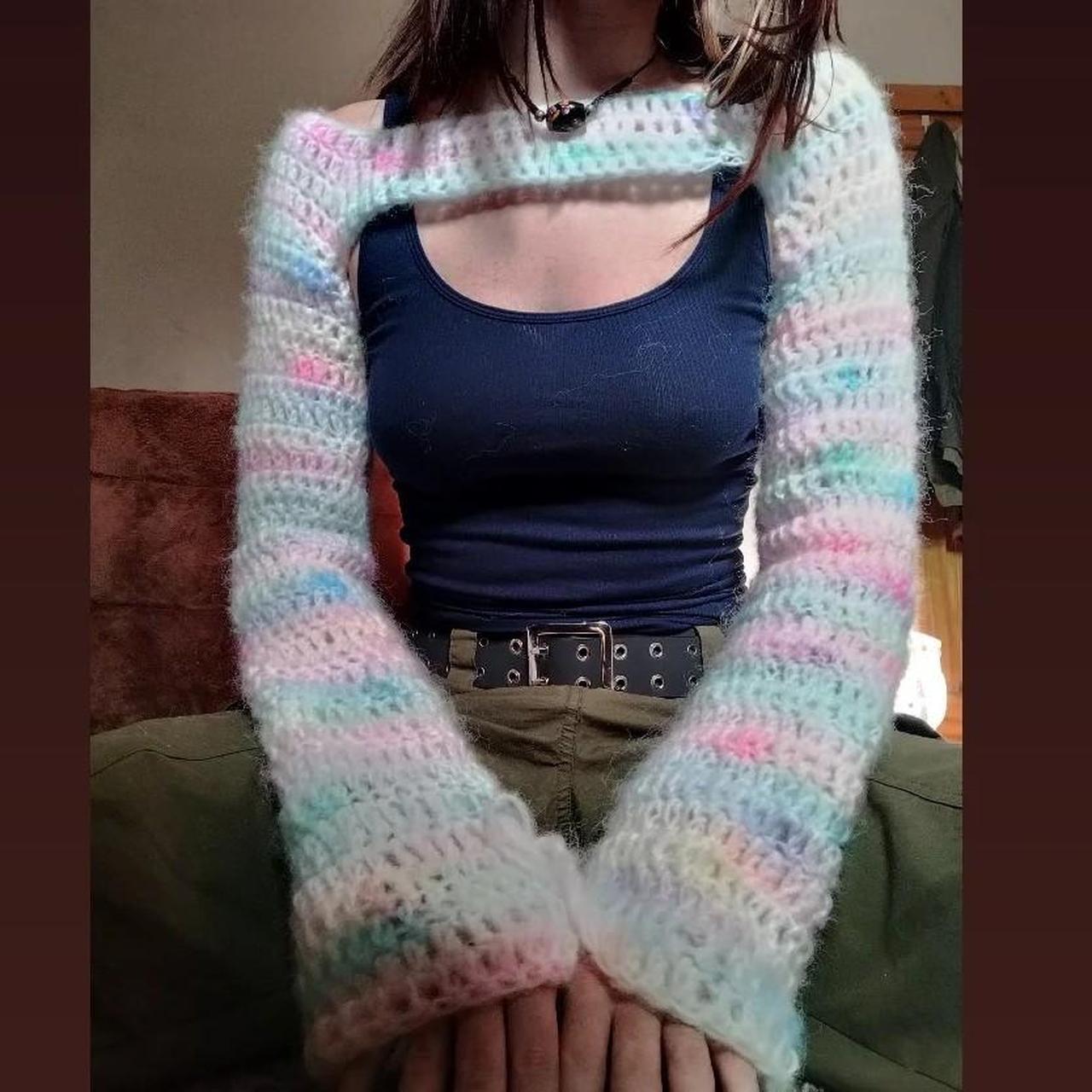 Handmade crochet shrug! 🩷 Gorgeous colors, reminds... - Depop