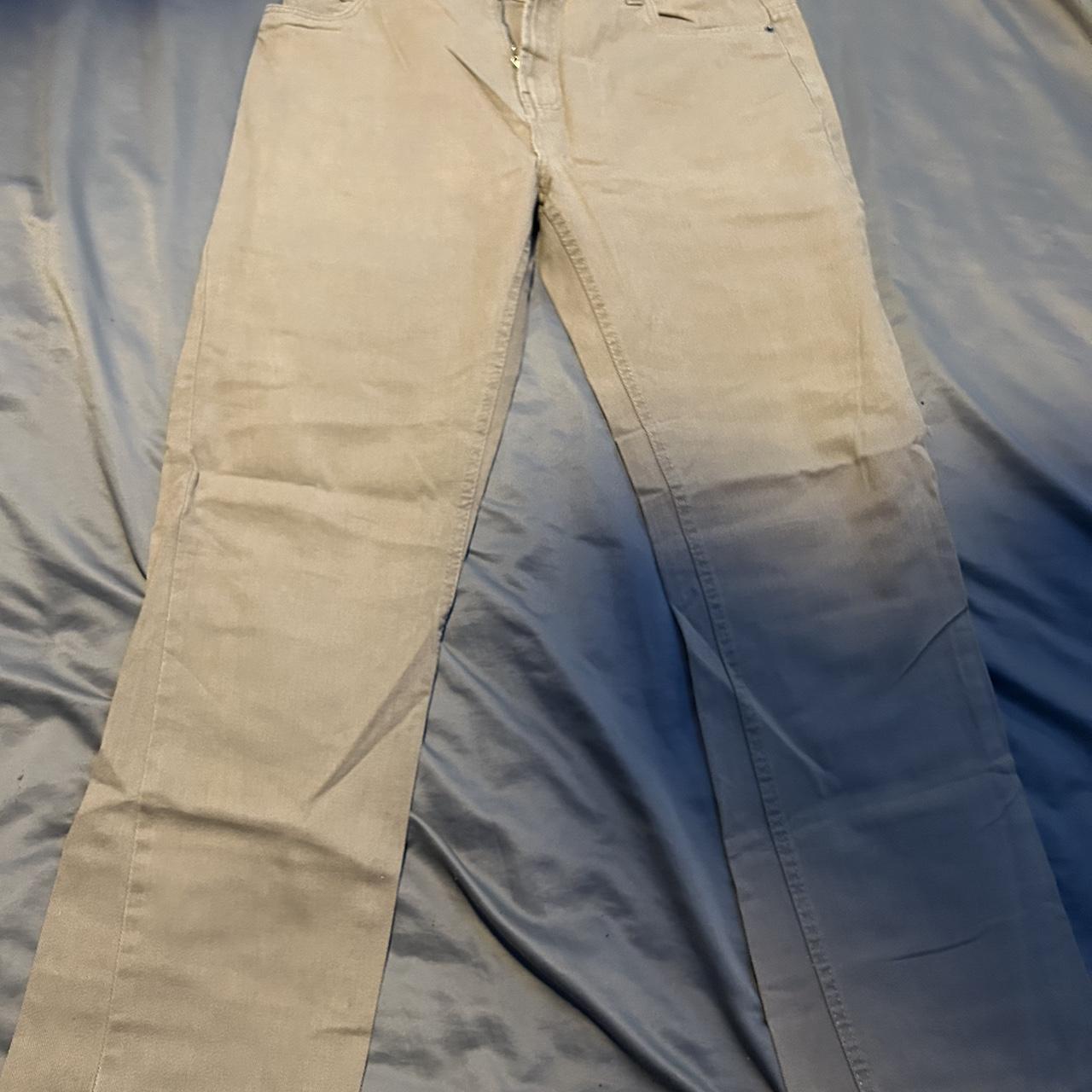 GREY HAWK chino trousers. Cream-Stone. W36/31L - Depop