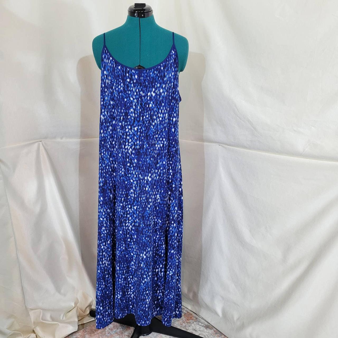 Halston Women's Blue Dress | Depop