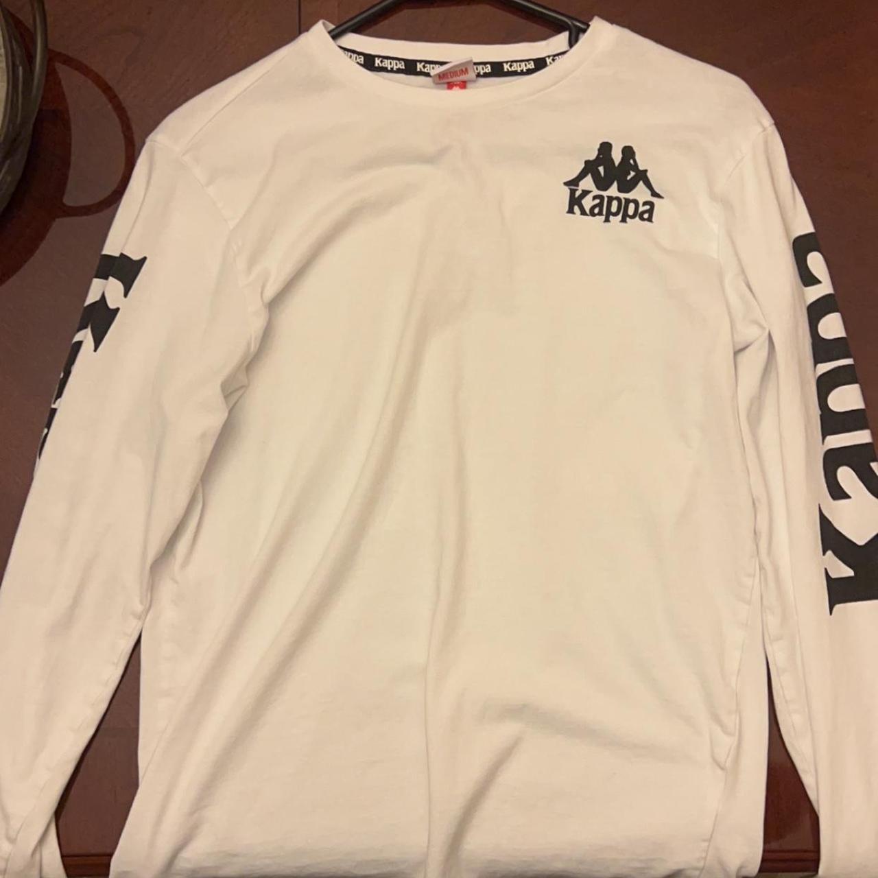 white Kappa long sleeve tee size M perfect condition