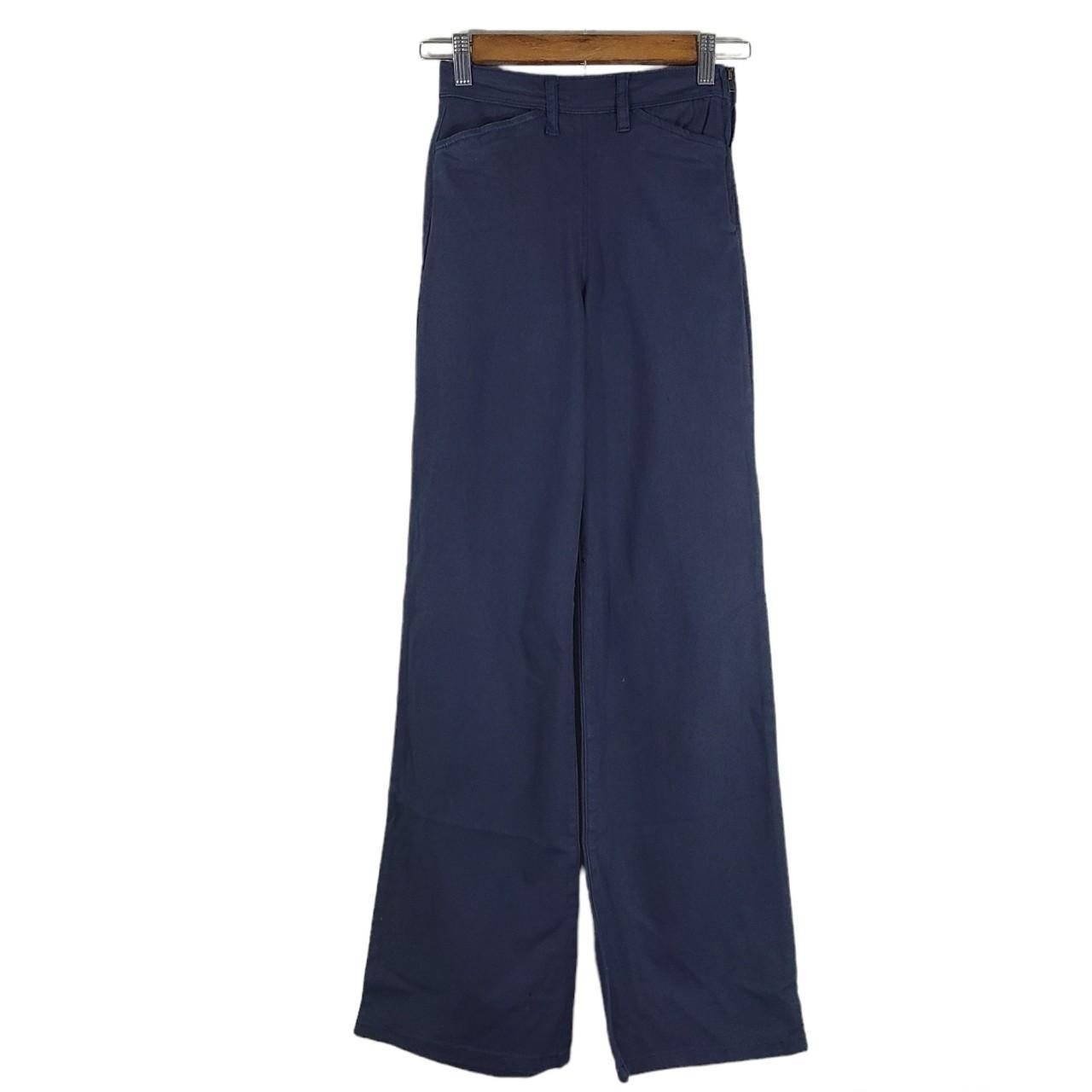 Modcloth The Boulder Flat Front Wide Leg Navy Pant Depop