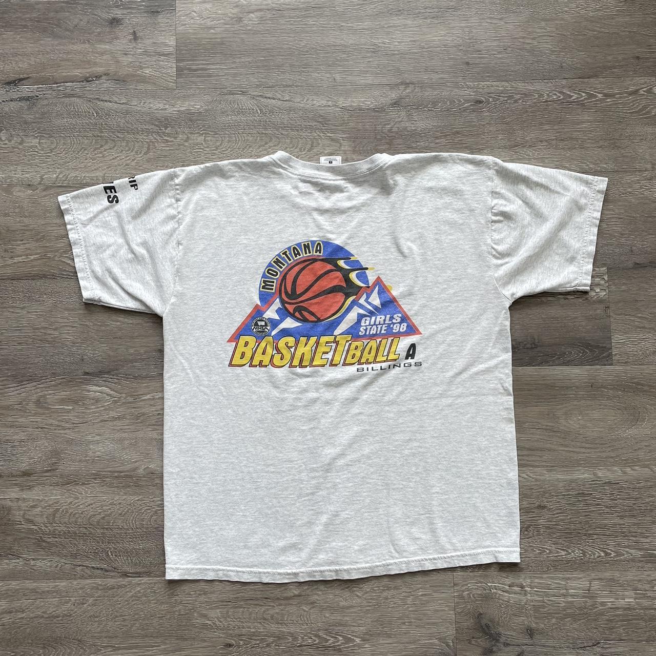 1998 basketball t-shirt Size L - Depop