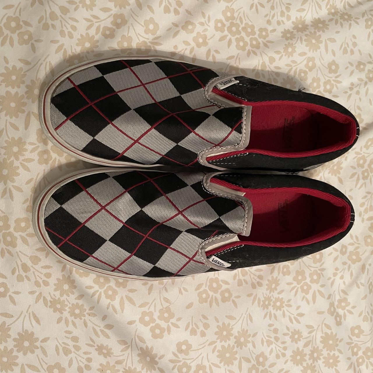 Red and black plaid hot sale vans