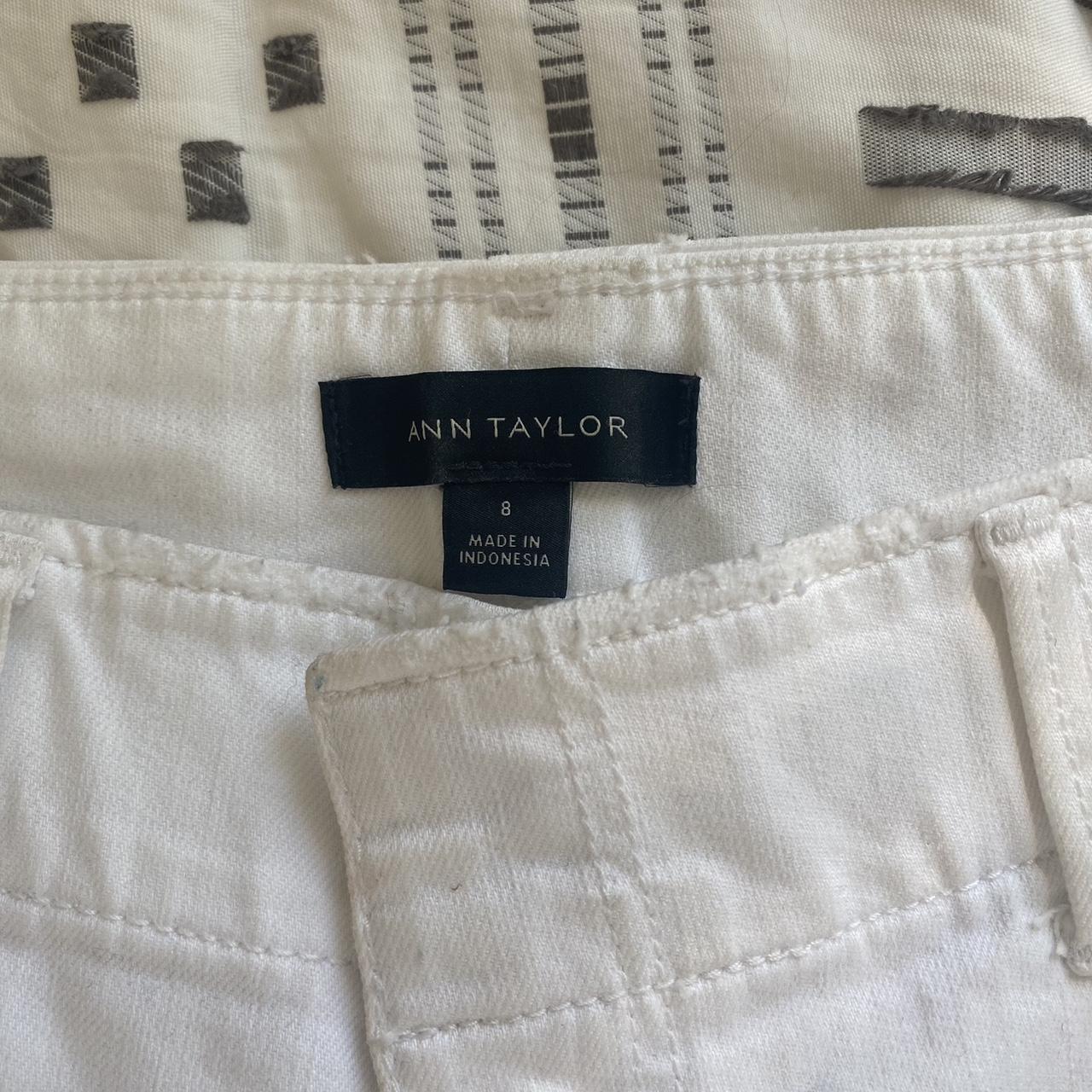 Ann Taylor Women's White Trousers | Depop