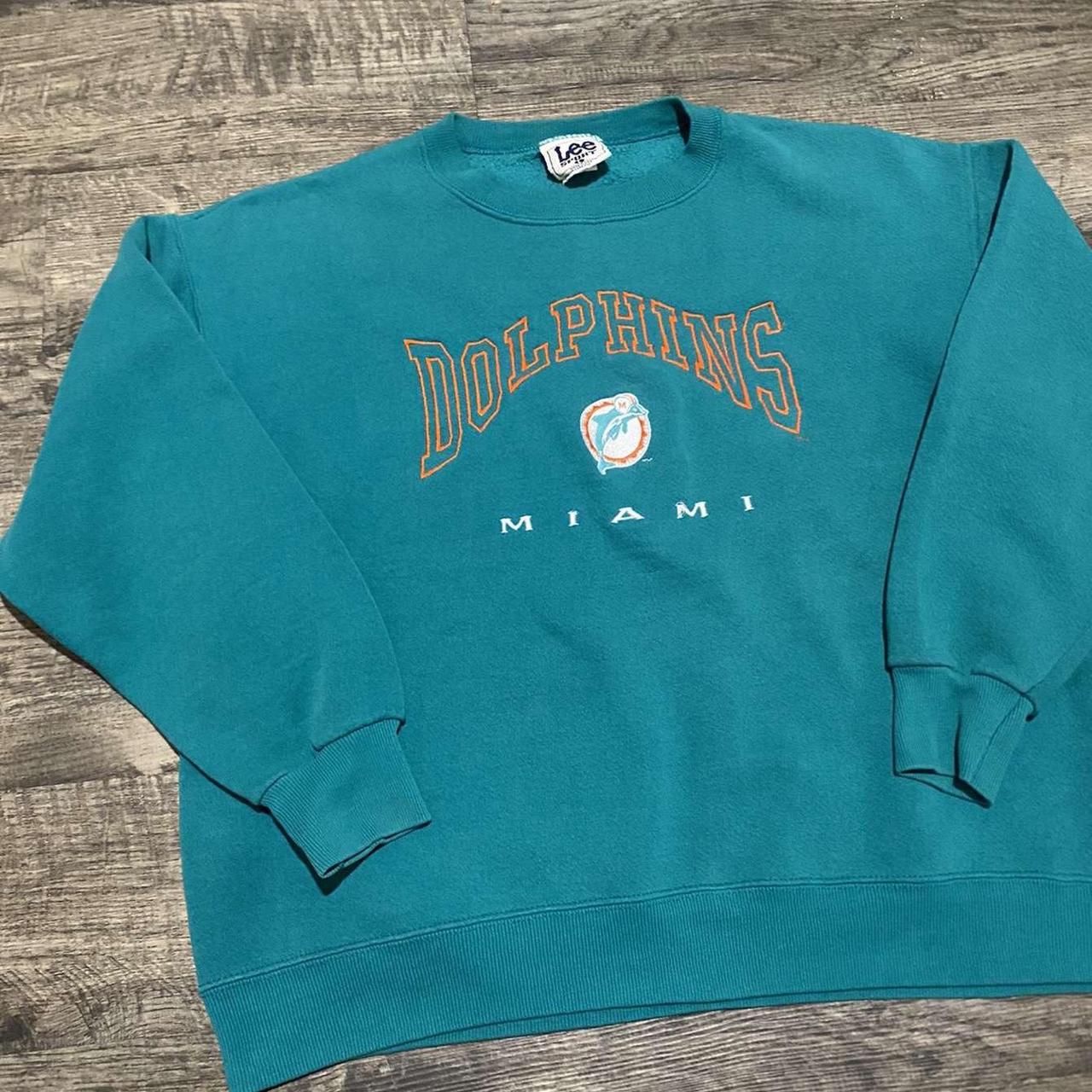 Vintage 90s Miami Dolphins NFL Crewneck Sweatshirt Lee Sport