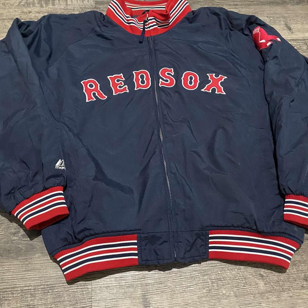 vintage 90s varsity bomber jacket Majestic Boston Red Sox