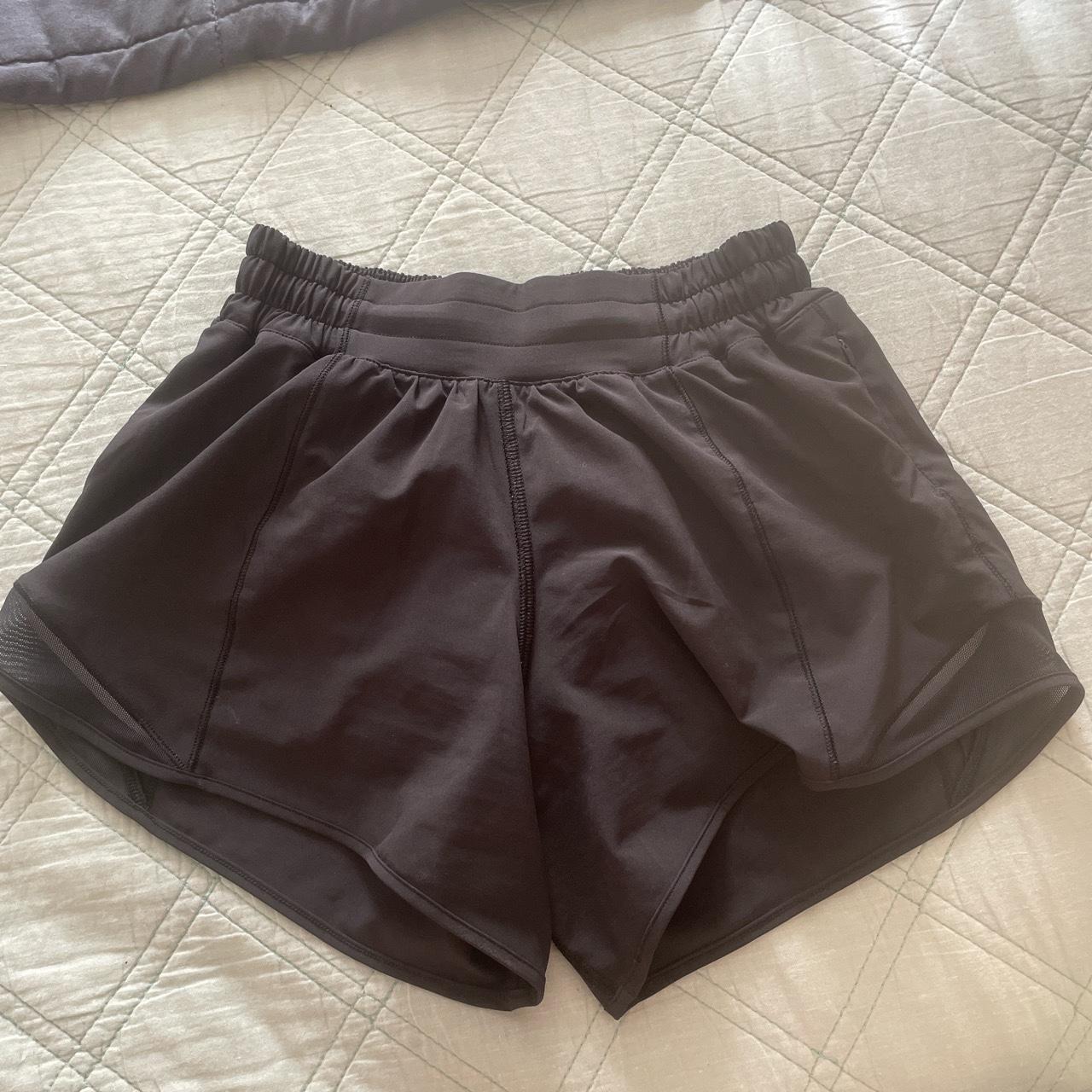 Lululemon black low rise hottie hot shorts size 2 in... - Depop