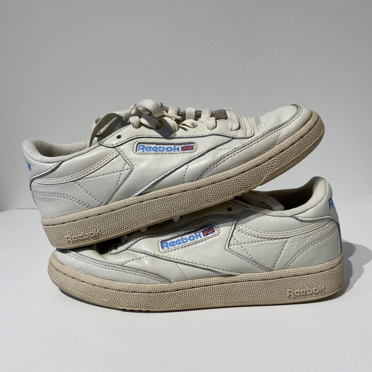 reebok club c 85 vintage light blue size: 8 womens... - Depop