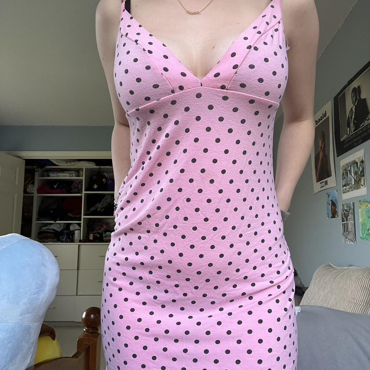 Y2k Coquette Polka Dot Dress PRICE IS COMPLETELY Depop