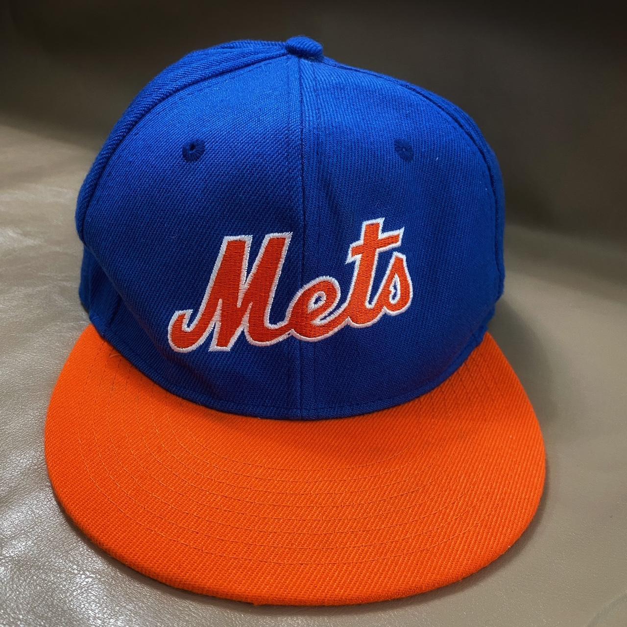 Vintage 1980s MLB New York Mets Pinstripe Snapback Starter Hat 