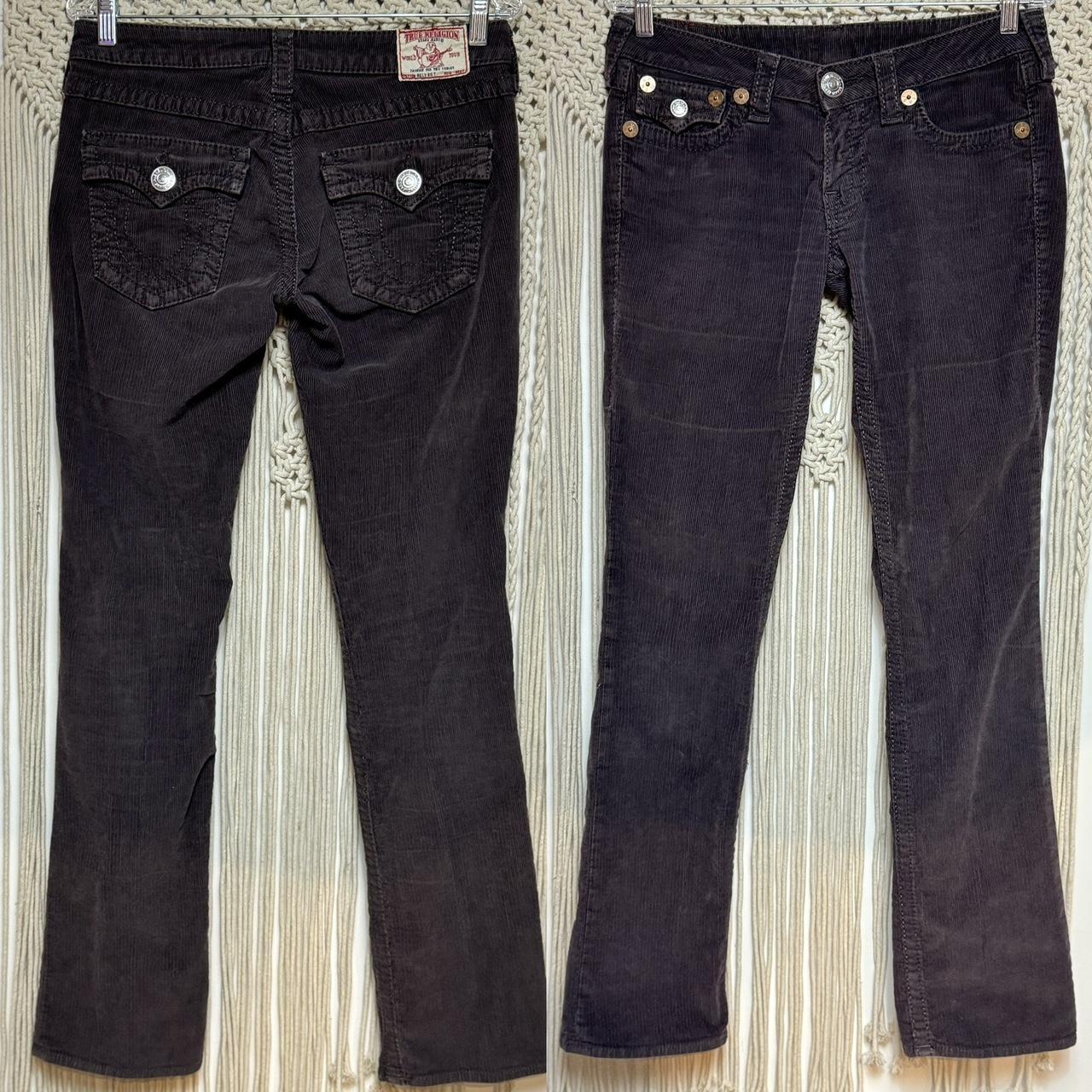 Vintage True Religion y2k low waisted dark wash bootcut jeans