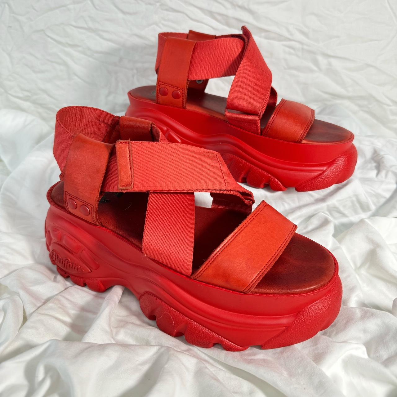 Buffalo london red sandals new arrivals