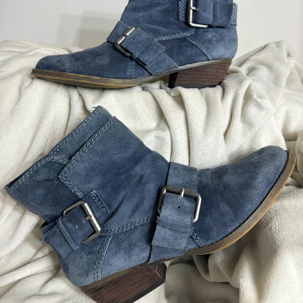 Nine west blue suede booties hotsell