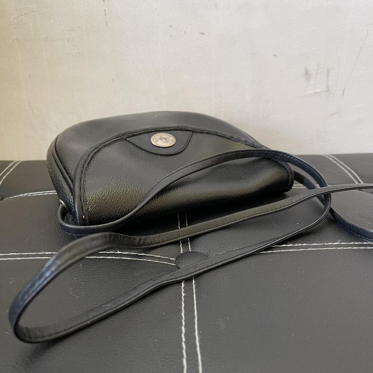 Authentic Vintage Longchamp Black Leather crossbody - Depop