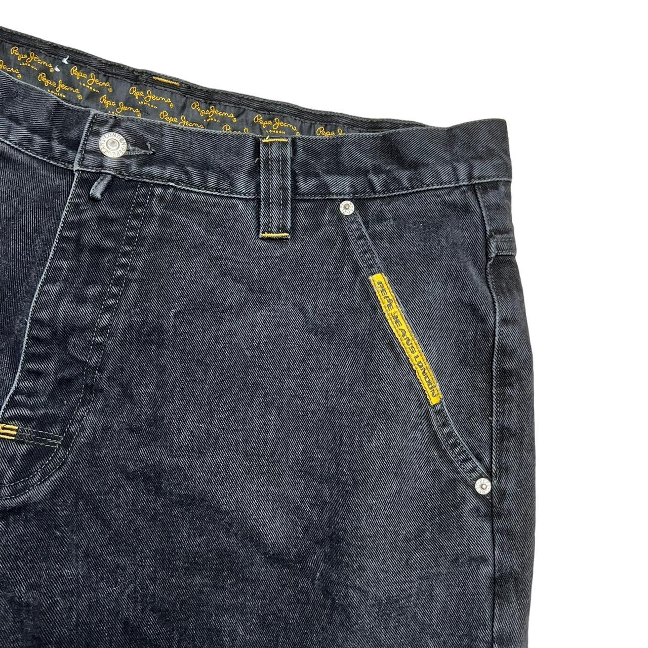 Pepe Jeans Men's Black and Yellow Jeans Depop