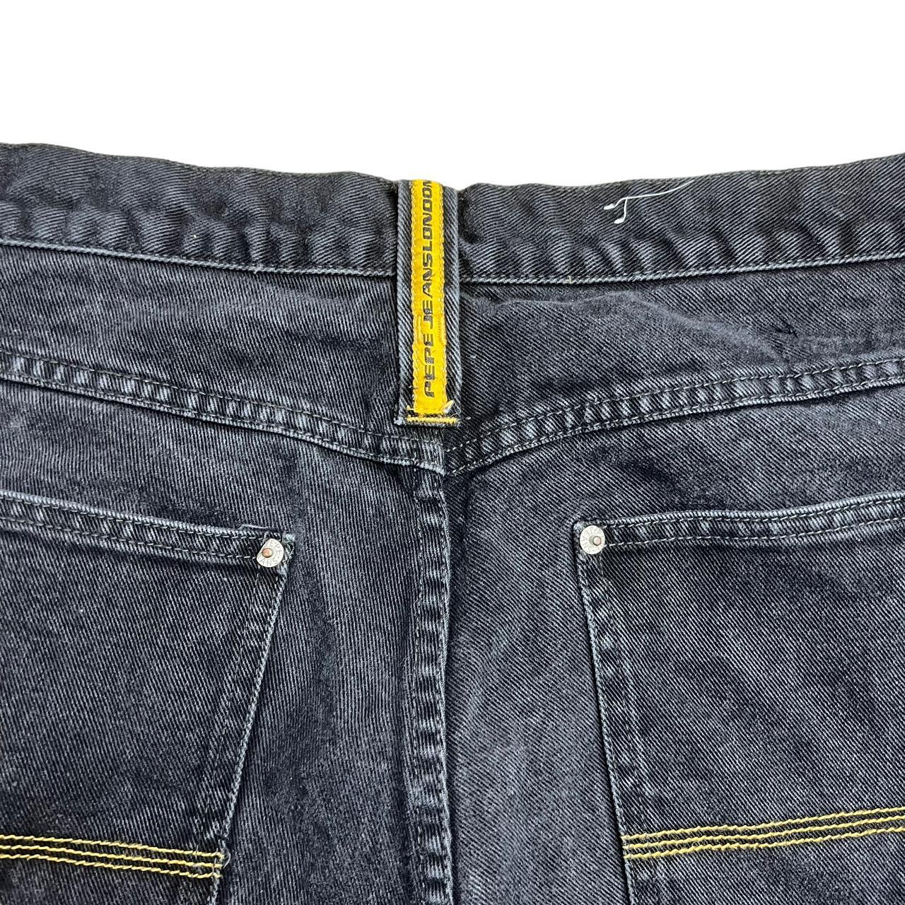 Pepe Jeans Men's Black and Yellow Jeans Depop