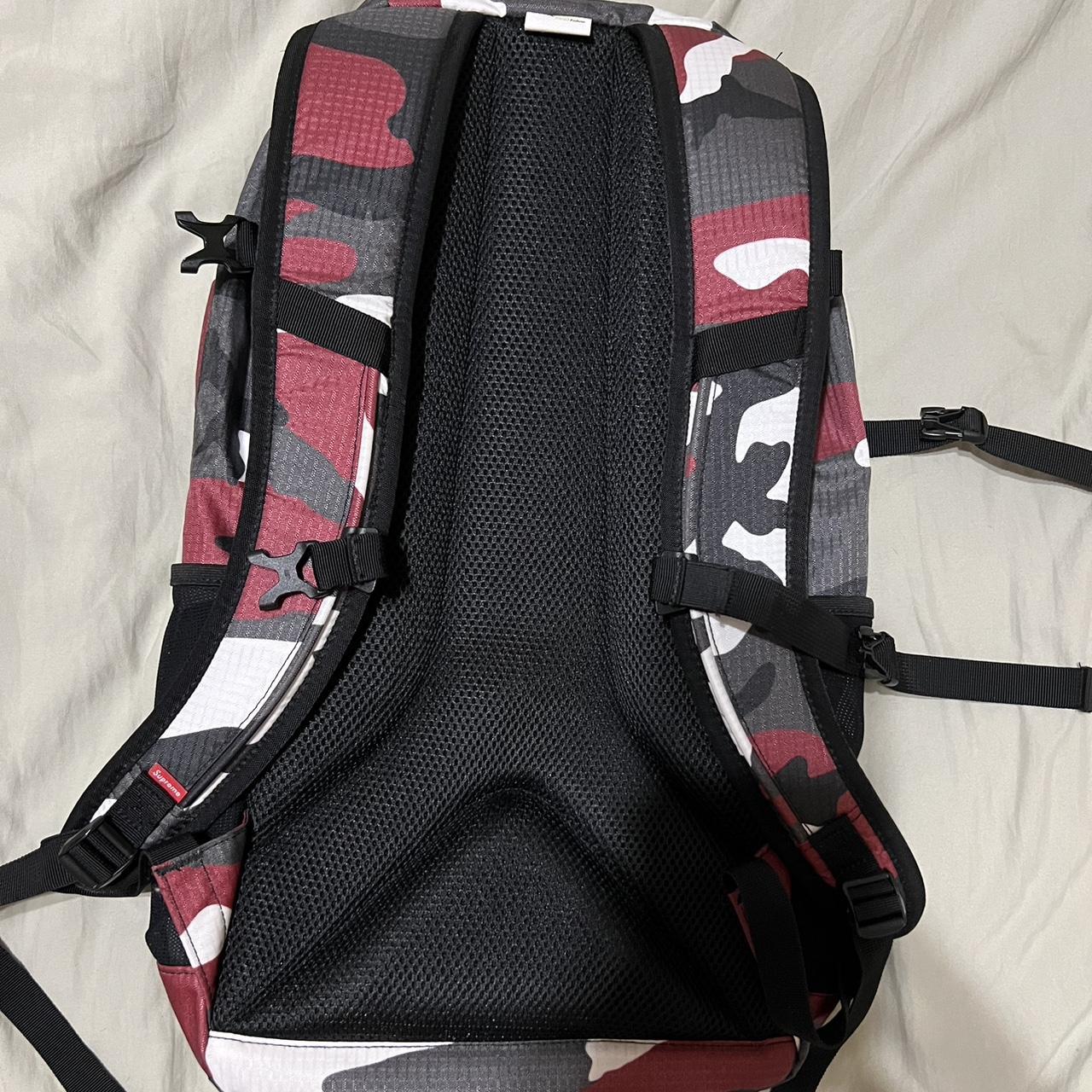 Supreme SS21 Red Camo Backpack brand new in plastic - Depop