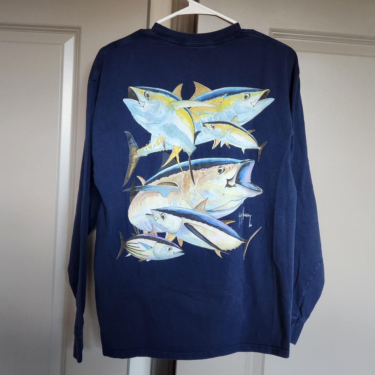 Guy Harvey Men's Navy Tshirt Depop