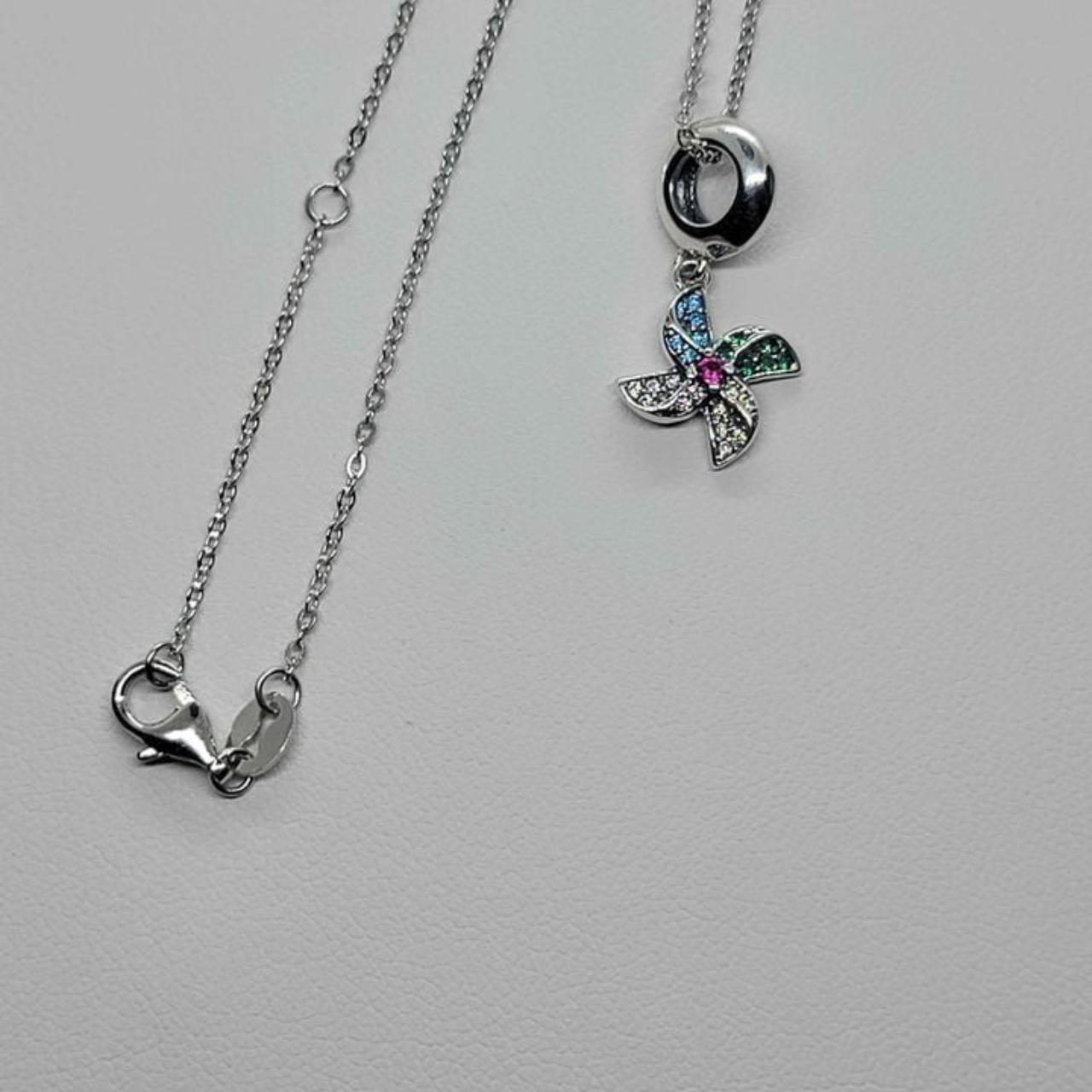 Beautiful Sterling Silver Cz Stones Windmill Depop