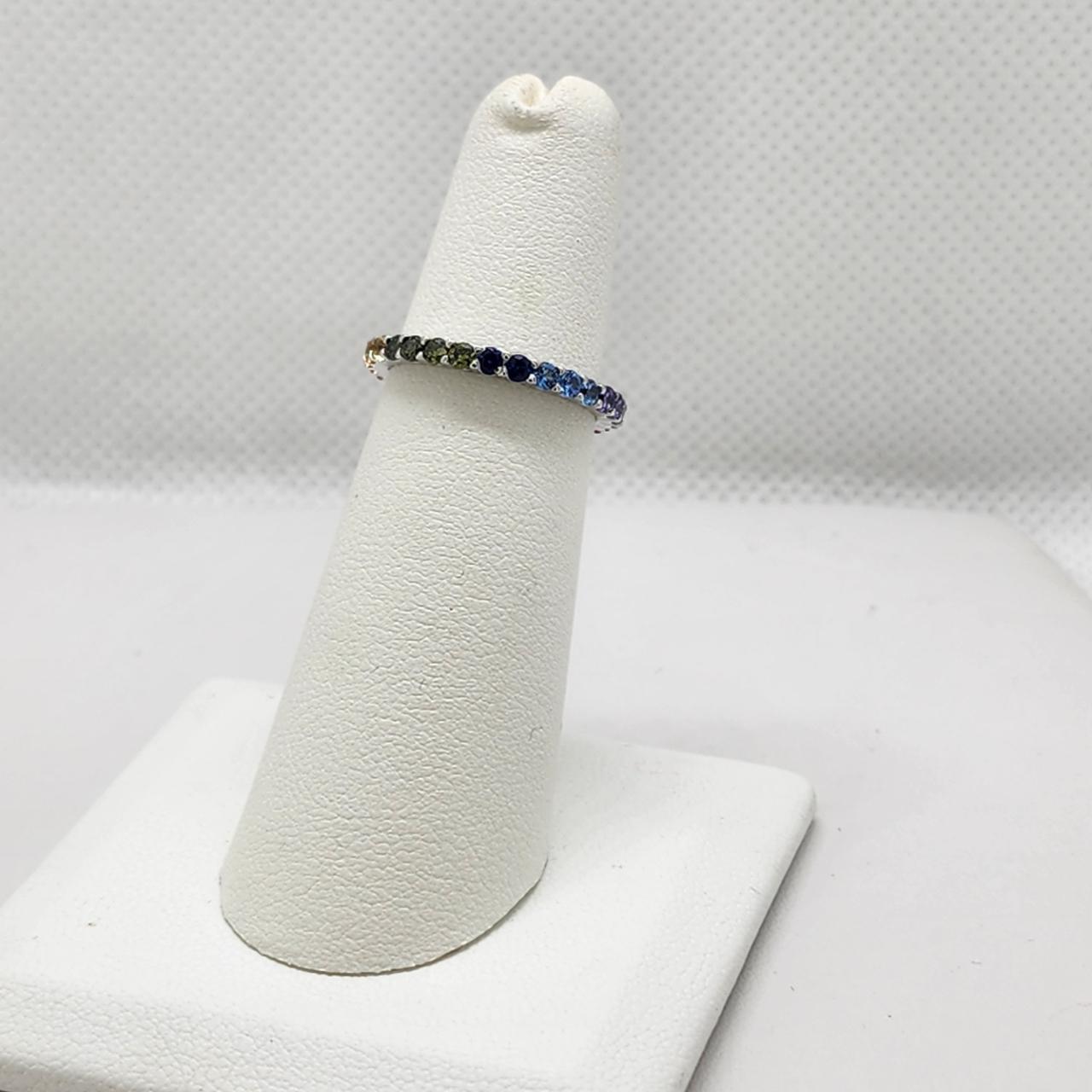 Eternity Cutout Star Unique Ring New .925 Sterling Silver Band - Foto 8