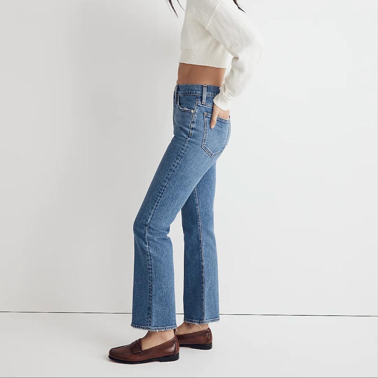 Madewell The Perfect Vintage Flare Crop Jean in... - Depop
