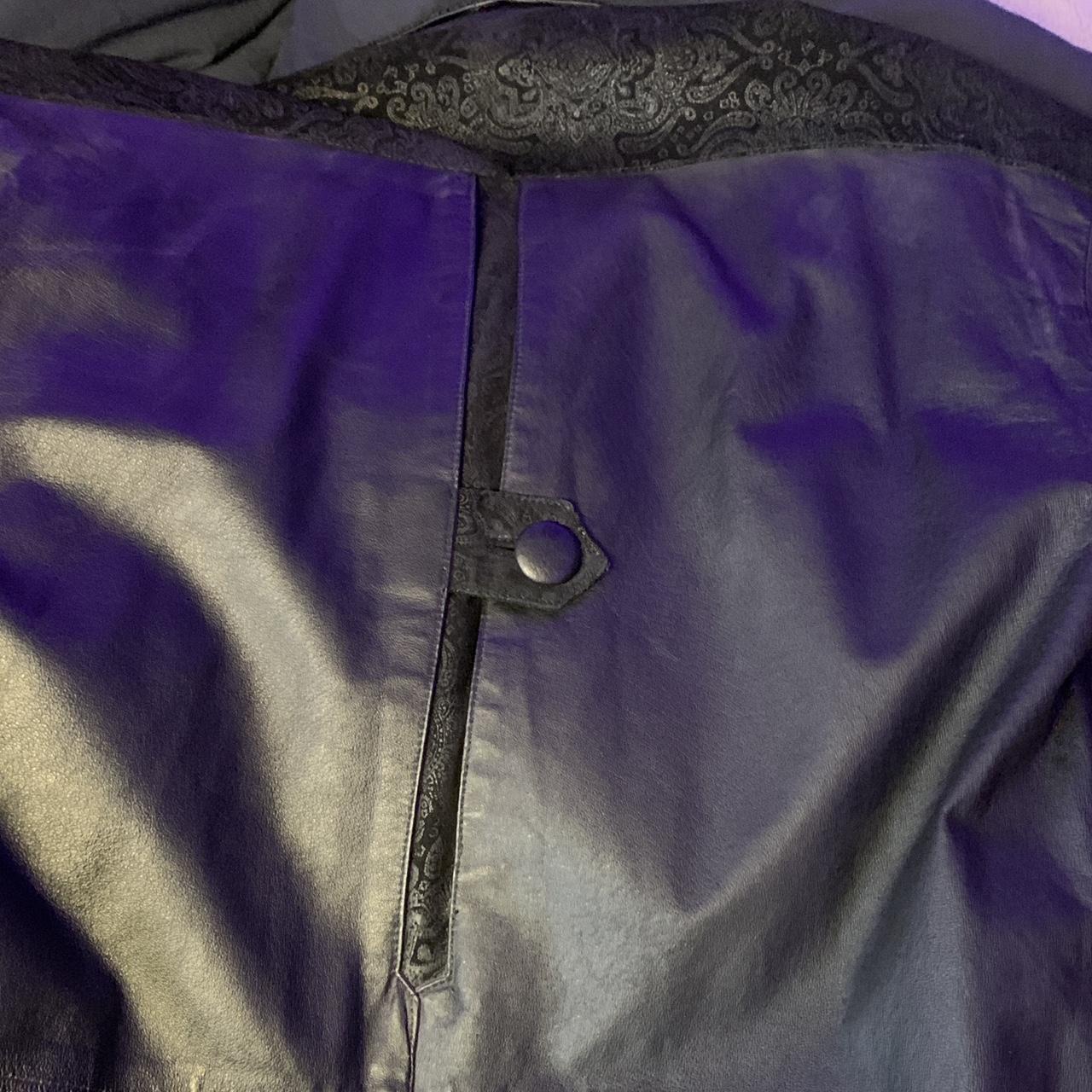 VINTAGE 80s detailed leather trench coat made from... - Depop