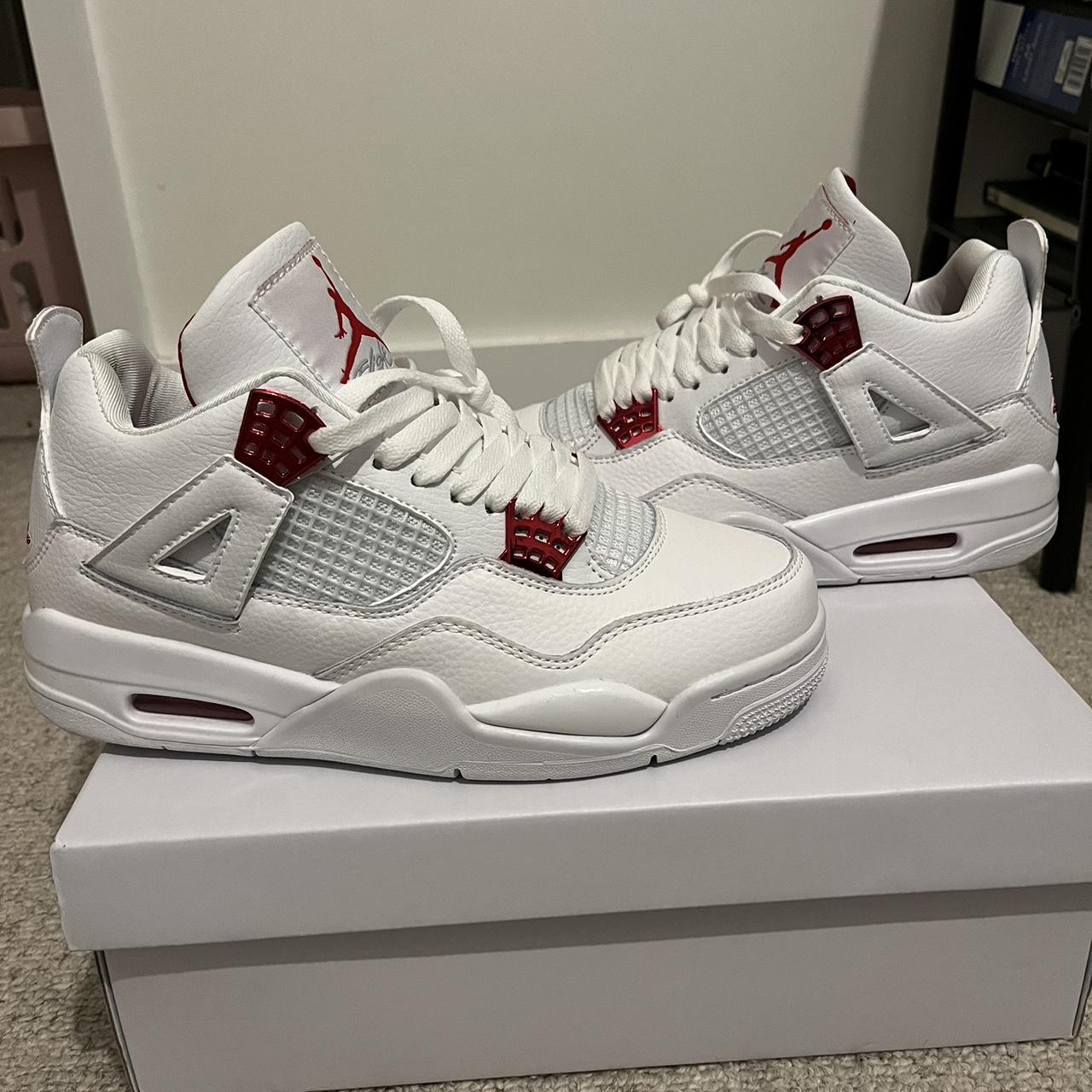 jordan 4 metallic red ️ brand new xmas present in... - Depop