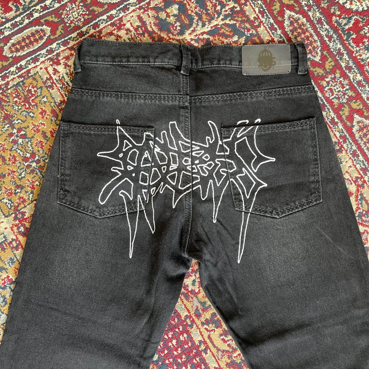Sadboys gear 'useless' black denim jeans / Size... - Depop
