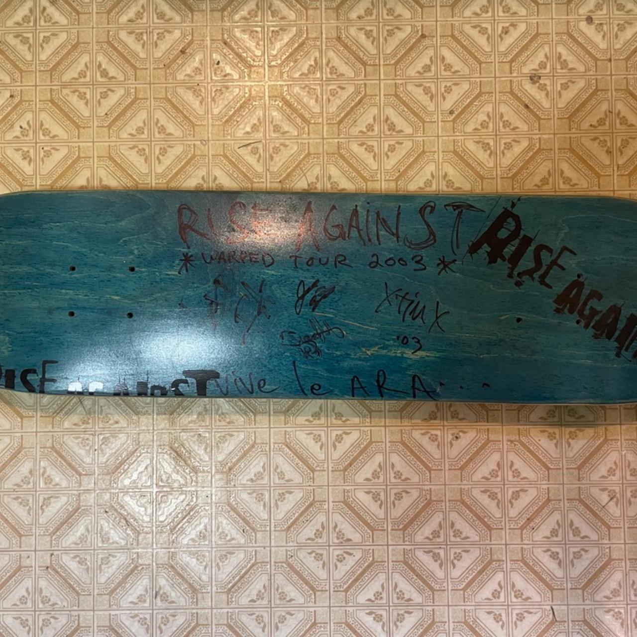 Rise Against signed skate deck 2003 Vans Warped Depop