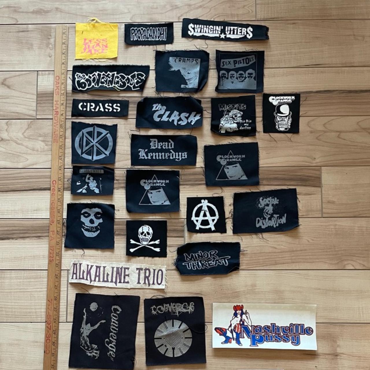 punk - hardcore -- band patches and stickers from my... - Depop