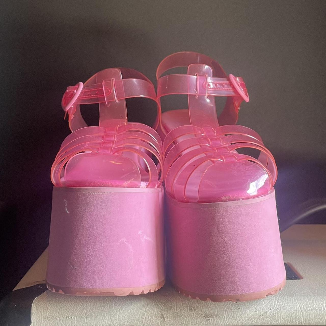 New shops Sugar Thrillz Pink Glitter Jellies Size 7