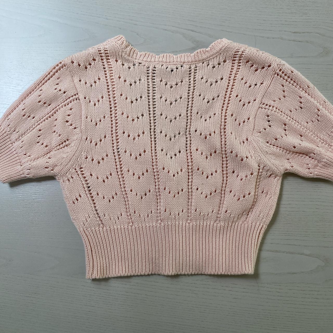 Teen girls Wild Fable knit pink floral cardigan,... - Depop