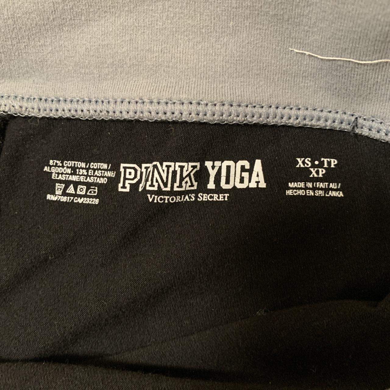 xs gray fold over-waistband yoga shorts with pink... - Depop
