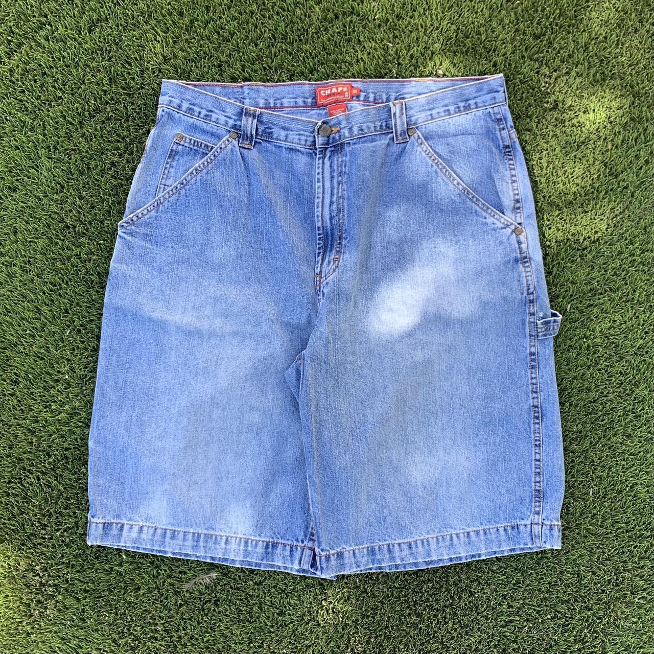 Chaps Men's Blue and Navy Shorts | Depop