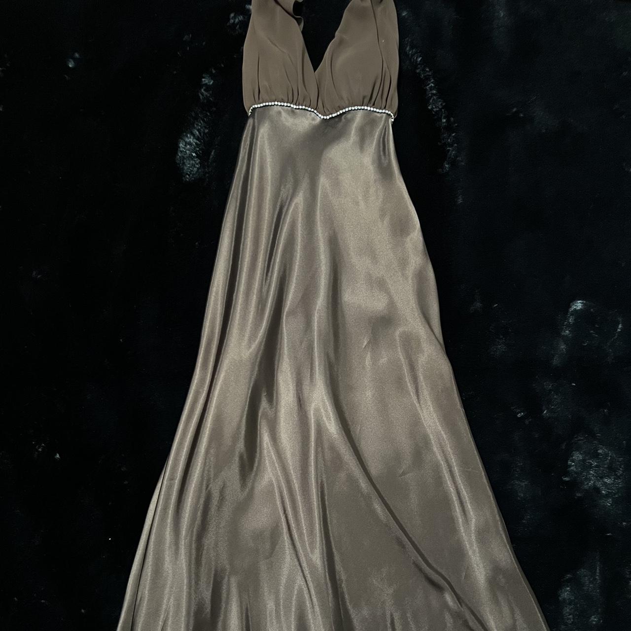 Betsy & Adam Women's Brown and Silver Dress