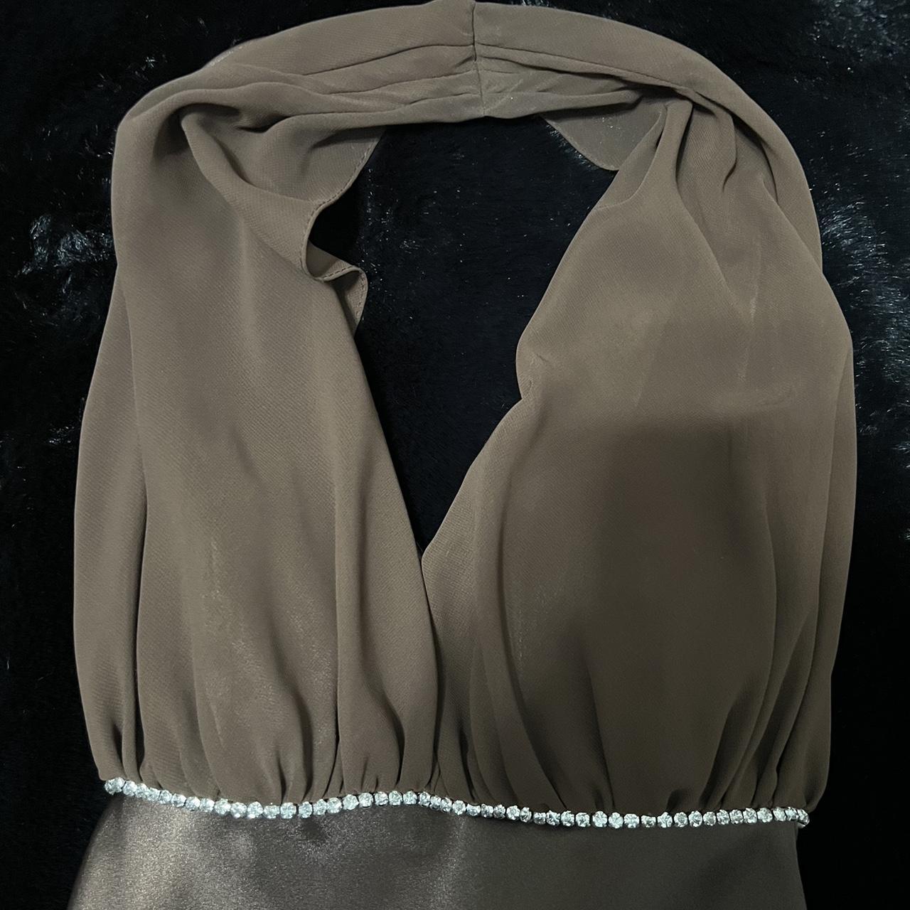 Betsy & Adam Women's Brown and Silver Dress (3)