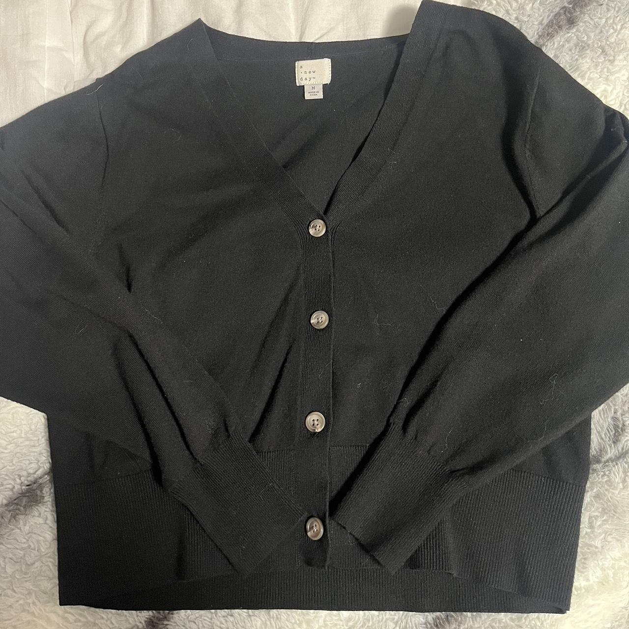 Black button up cardigan Really soft and... - Depop