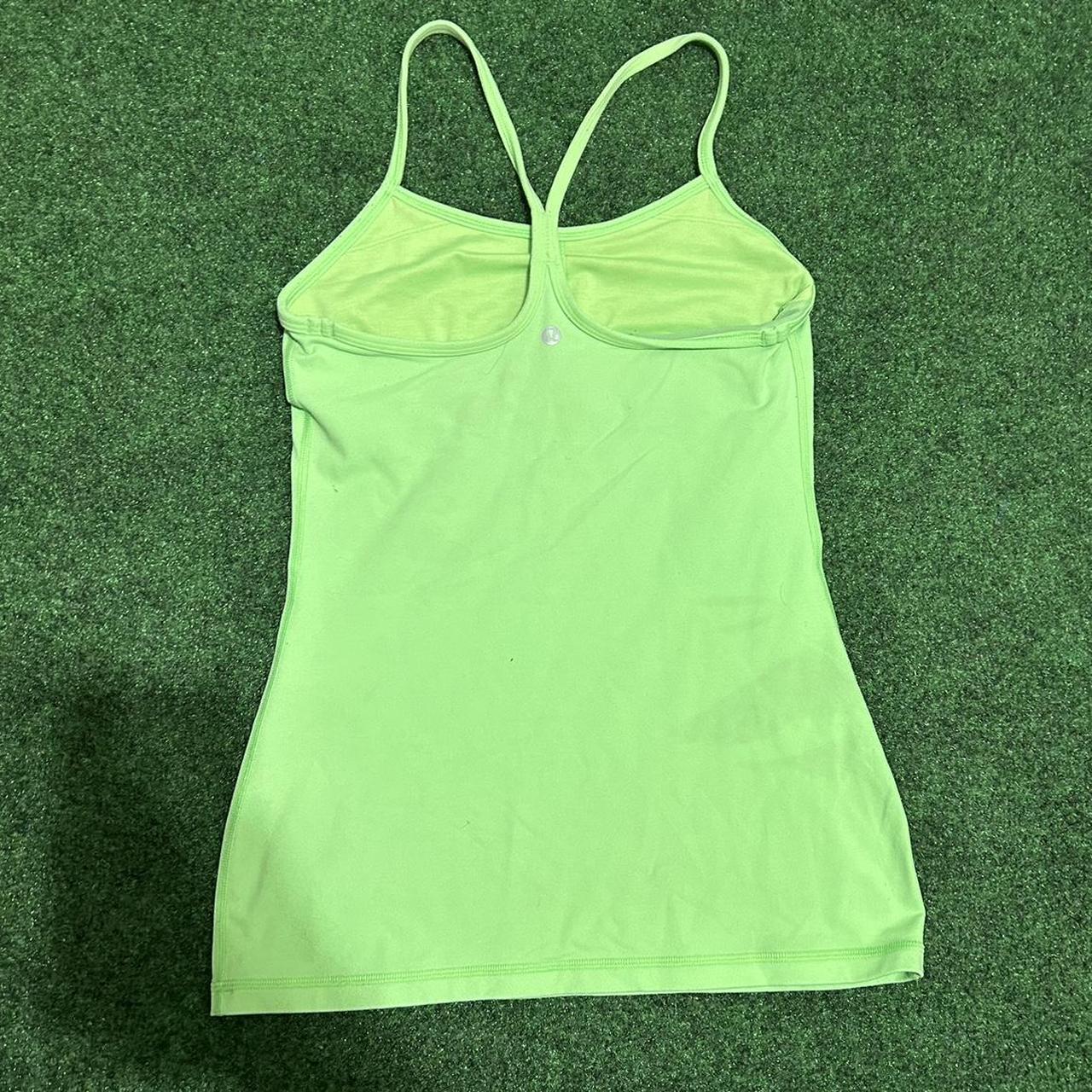 Lululemon Lime Green Tank Top - Depop