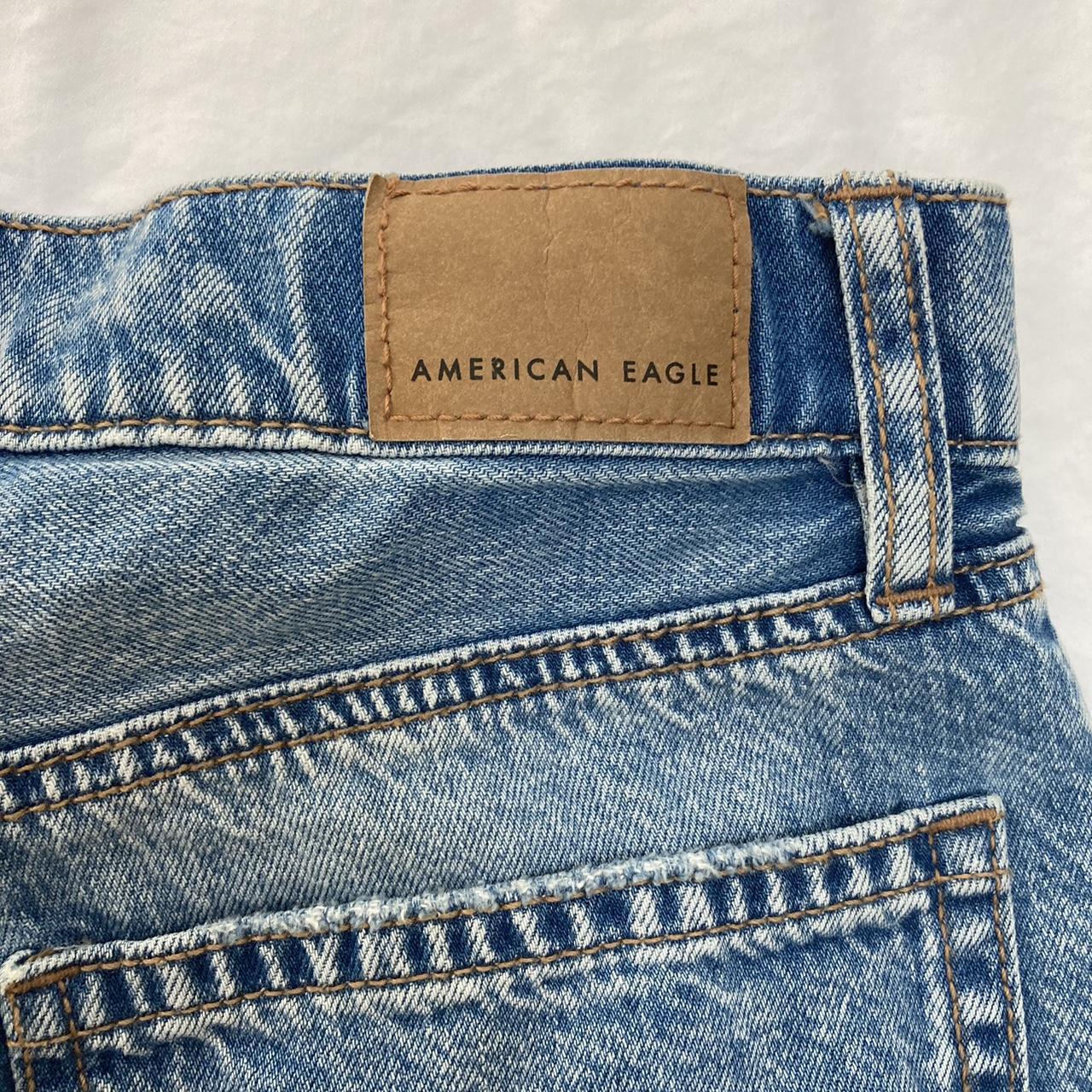 American Eagle denim 90s boyfriend shorts in a size... - Depop