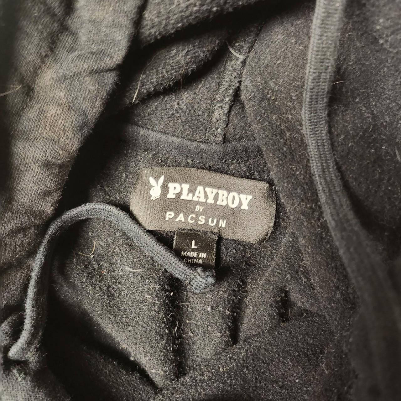 playboy hoodie has some bleach marks on it but has... - Depop