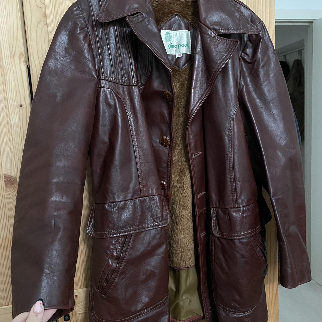 Burgundy Leather Jacket. Absolutely beautiful... - Depop