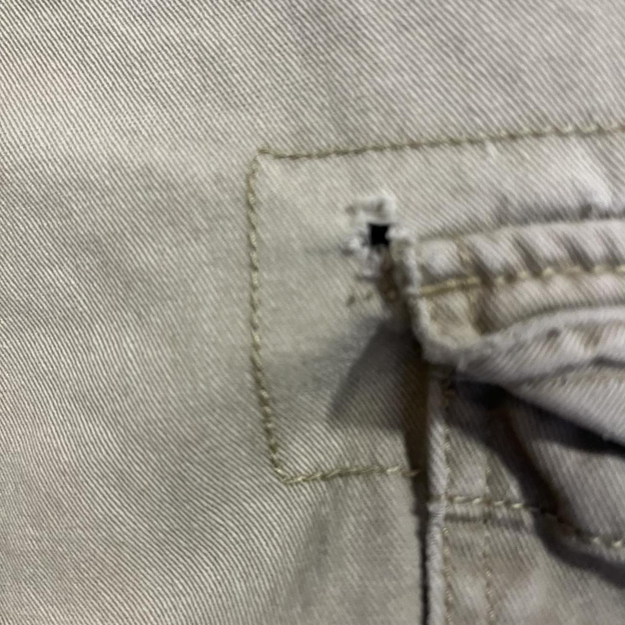 Faded Glory Men's Cream and Khaki Trousers Depop