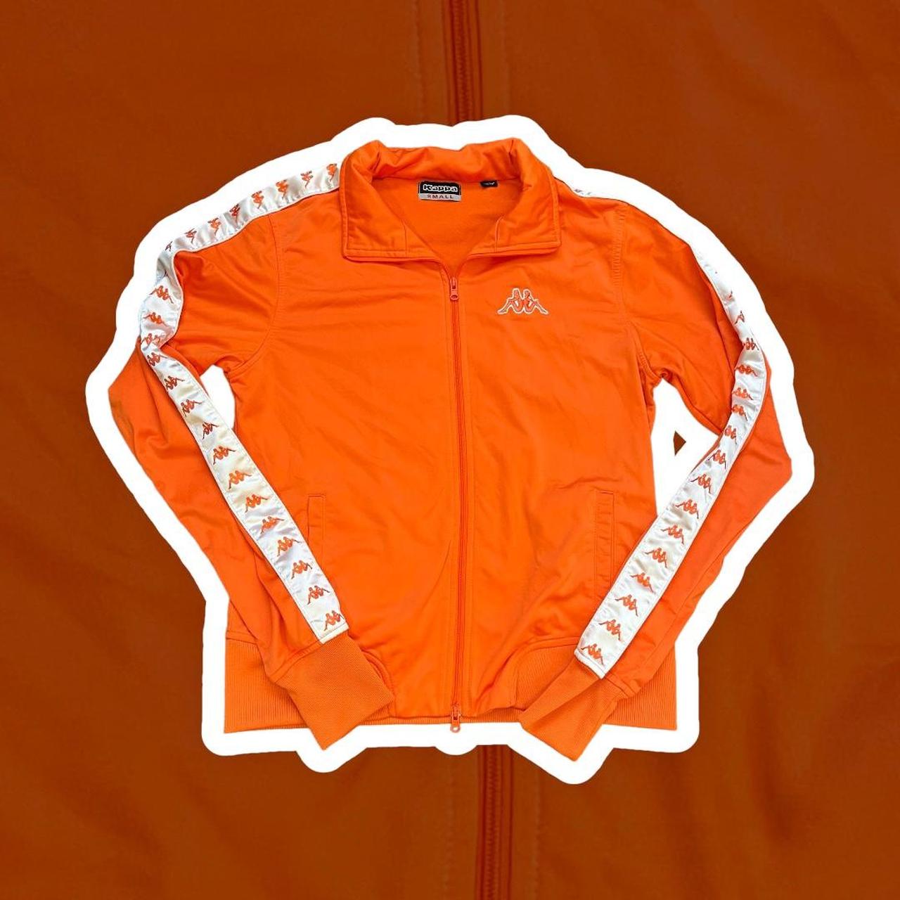 Kappa Men's Orange and White Jacket | Depop