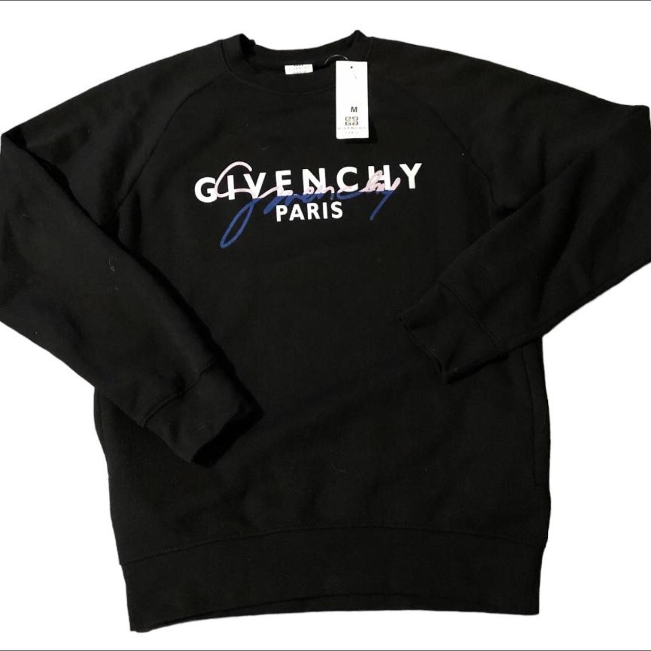 Givenchy Men's Black and White Jumper | Depop
