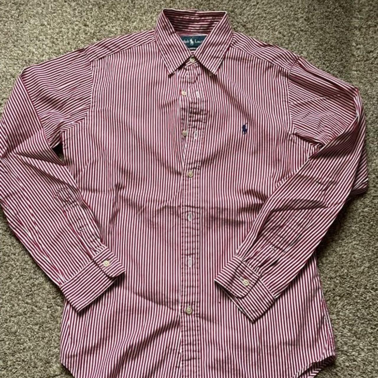 Ralph Lauren Men's Red and White Shirt | Depop