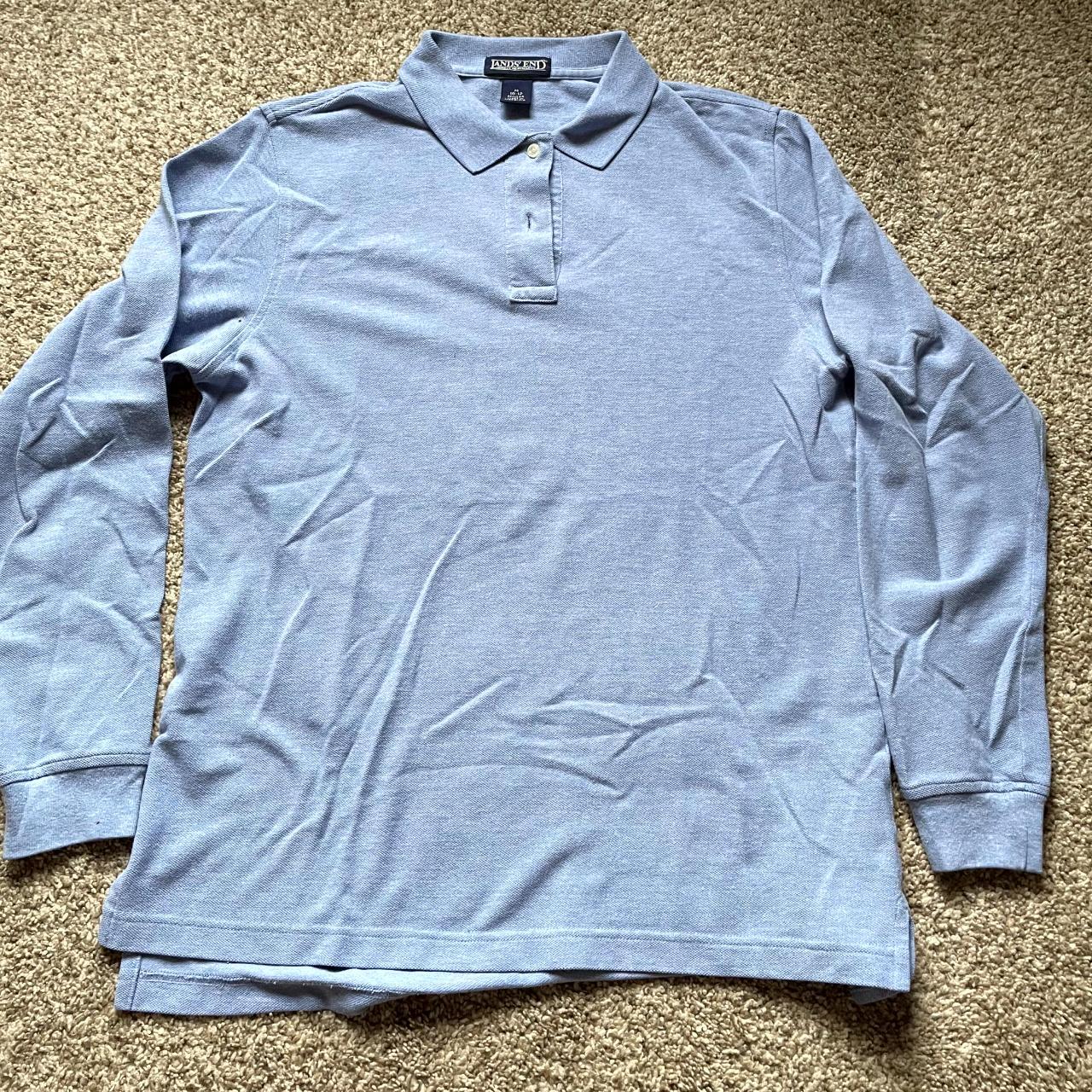 Lands' End Men's Blue Poloshirts Depop