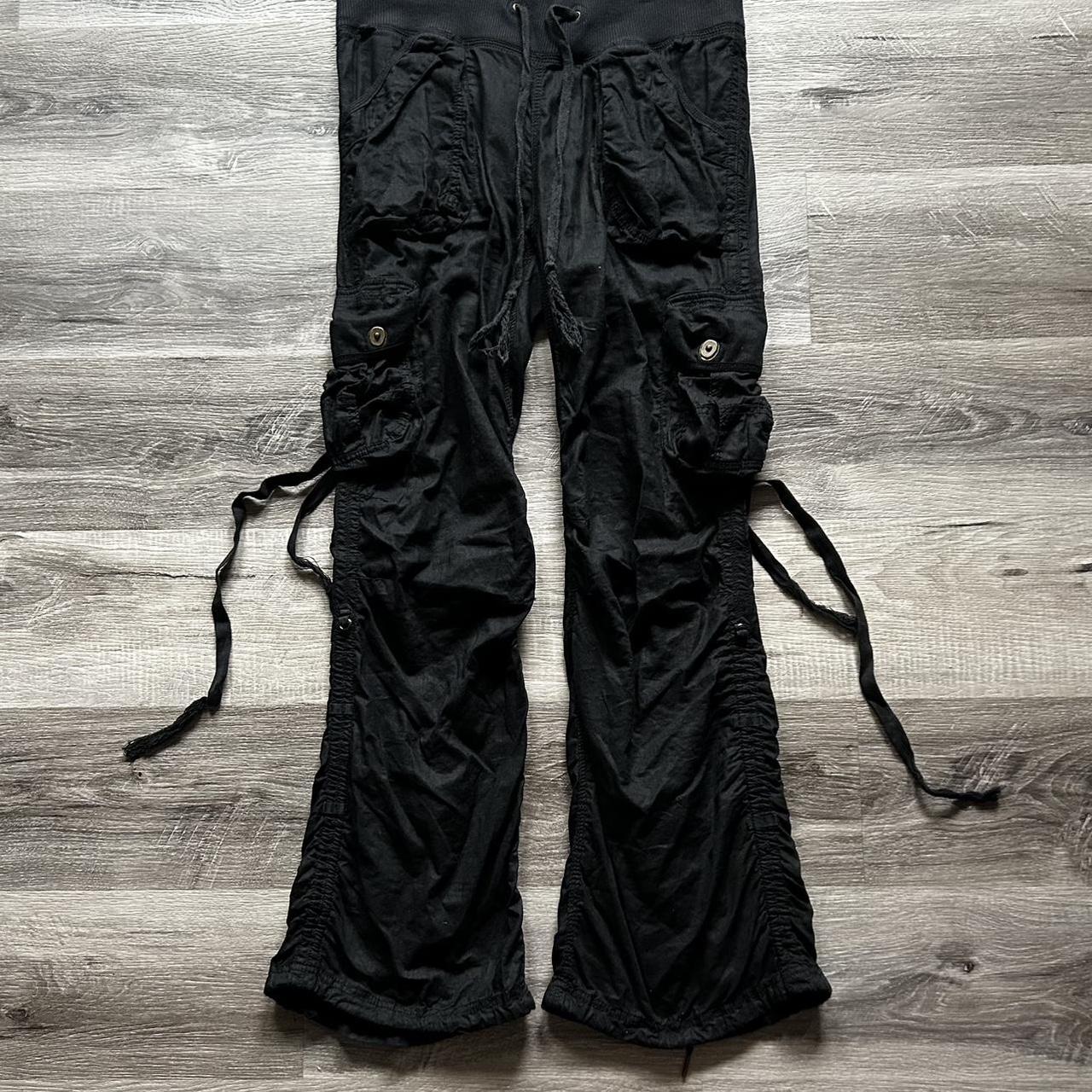 Goa cargo parachute flare zip Fit 29-32 lots of | Depop