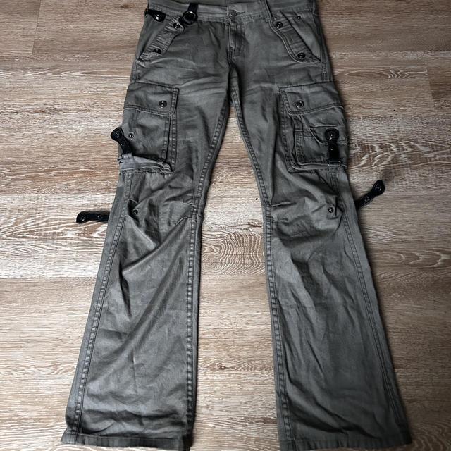 Goa cargo parachute flare zip Fit 29-32 lots of | Depop