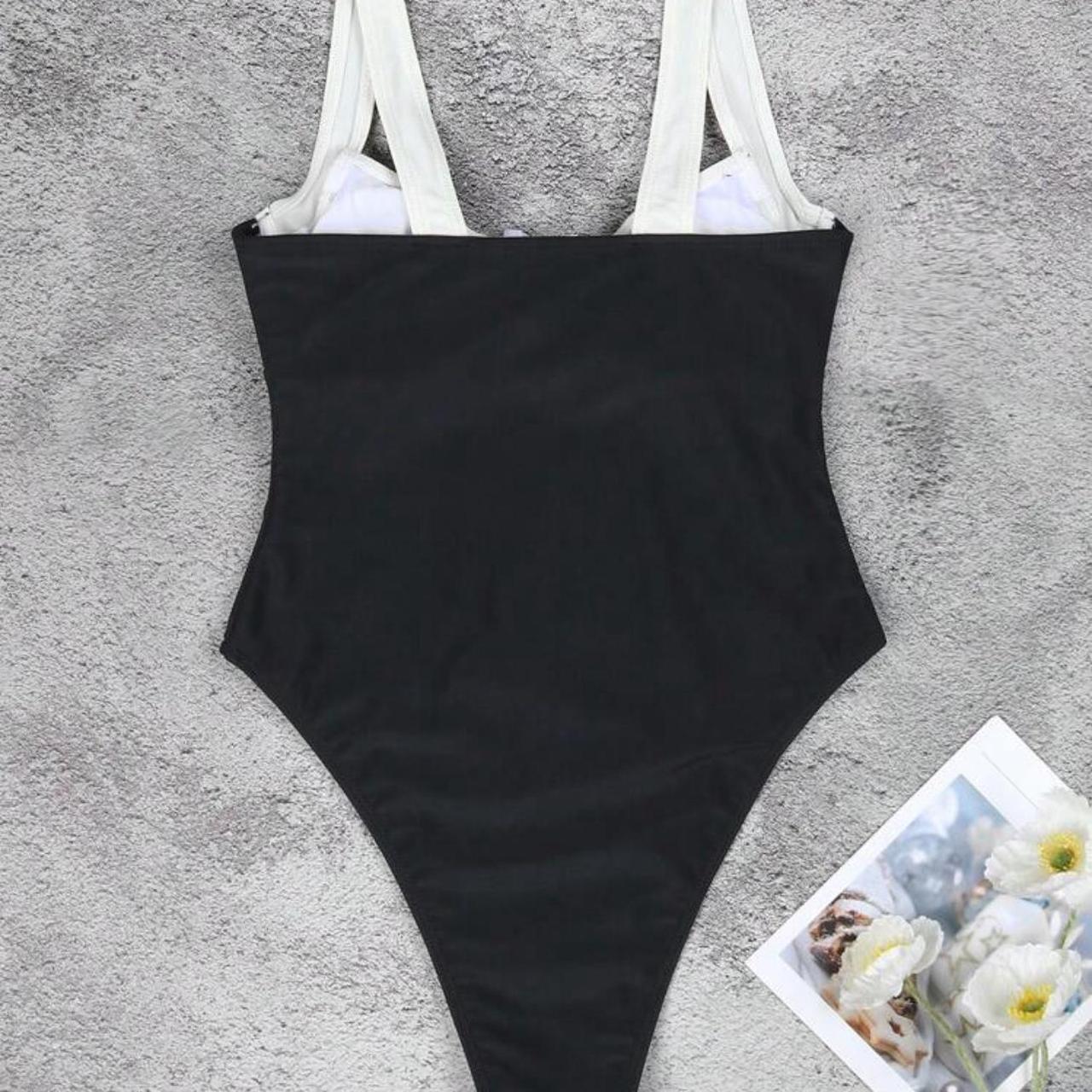 Cutest one piece bathing suit ever 🖤🤍 Never... - Depop
